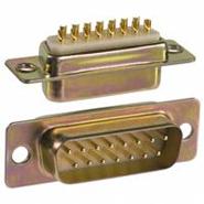 172-E15-101R001 NorComp Housing/Shell (Unthreaded) Gold Solder Cup 15 Positions