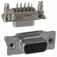 242A15030X Conec Signal Receptacle, Female Sockets Solder Board Side (4-40)