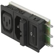 6432.0153.15 Schurter Switch On-Off Unfiltered - Commercial Receptacle, Female Sockets; Receptacle, Male Blades FELCOM 64