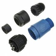 C016 30H006 100 10 Amphenol Sine Systems Silver Cable Clamp Free Hanging (In-Line) Plug, Male Pins