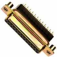 172-025-281L021 NorComp Gold Receptacle, Female Sockets Solder 25 Positions