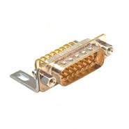 175-015-112R151 NorComp Plug, Male Pins Mating Side, Female Screwlock (4-40) 15 Positions Solder