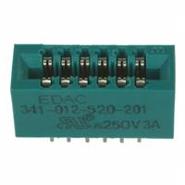 341-012-520-201 EDAC Inc. 12 Positions Non Specified - Dual Edge 0.100" (2.54mm) Solder