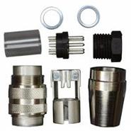 C091 31H105 100 2 Amphenol Sine Systems Bulk Silver Plug, Male Pins IP65/67 - Dust Tight, Water Resistant, Waterproof