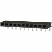 PPTC111LGBN Sullins Connector Solutions 1 Row Through Hole, Right Angle 11 Positions Female Socket