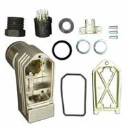 C091 31F107 100 2 Amphenol Sine Systems Shielded, Strain Relief Plug, Female Sockets Bulk Free Hanging (In-Line), Right Angle