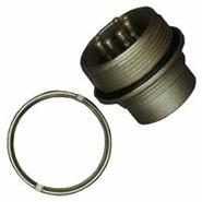 C091 31W107 100 2 Amphenol Sine Systems Silver Shielded Receptacle, Male Pins 7 Positions