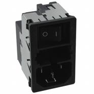 KMF1.1241.11 Schurter KMF Quick Connect - 0.189" (4.8mm) Receptacle, Male Blades - Module Filtered (EMI, RFI) - Commercial