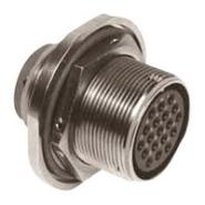 MS3454W24-10P Amphenol Aerospace Operations Silver Fluid Resistant Receptacle, Male Pins N (Normal)