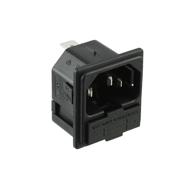 PF0011/15/63 Bulgin Receptacle, Male Blades - Module Unfiltered - Commercial Faston Tab Quick Connect - 0.250" (6.3mm)