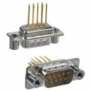 172-009-142R031 NorComp Mating Side (4-40) Grounding Indents Signal Plug, Male Pins