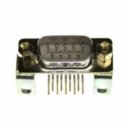 173-E09-113R141 NorComp 2 Rows Solder Mating Side, Female Screwlock (4-40) Grounding Indents, Mounting Hardware