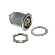 EGG.3B.302.CLL LEMO Gold Panel Mount, Flange - Rear Side Nut G IP50 - Dust Protected