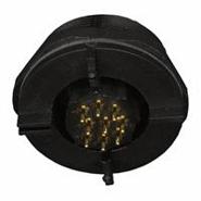 PX0707/P/09 Bulgin Keyed Gold 9 Positions Panel Mount, Bulkhead; Through Hole