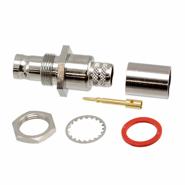 112604RP Amphenol RF Panel Mount, Bulkhead - Front Side Nut BNC Crimp 4GHz
