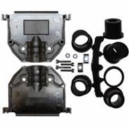 17E-1728-2 Amphenol Two Piece Backshell Acrylonitrile Butadiene Styrene (ABS) Assembly Hardware, Grommets Unshielded