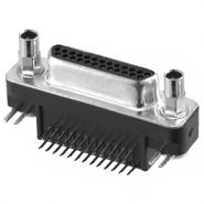 381-025-112L565 NorComp Plug, Male Pins Board Lock, Shielded Gold Solder