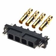 M80-4000000F1-04-325-00-000 Harwin Gold 4 Positions Receptacle Free Hanging (In-Line)