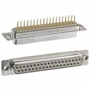 172-037-212R021 NorComp Gold 2 Rows Board Side (4-40) Solder