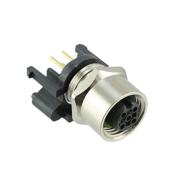 43-01163 Conec Receptacle, Female Sockets Board Guide, Board Lock Panel Mount, Bulkhead; Through Hole 4 Positions