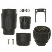 C016 30H006 210 12 Amphenol Sine Systems Gold Keyed Cable Clamp, Strain Relief Plug, Male Pins