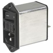 DD12.6321.111 Schurter Filtered (EMI, RFI) - Commercial, Medical 3 Positions Quick Connect - 0.250" (6.3mm) Receptacle, Male Blades - Module